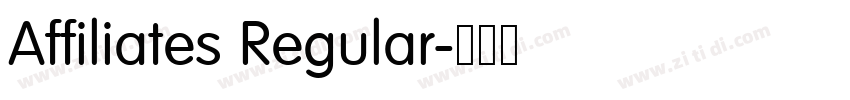 Affiliates Regular字体转换